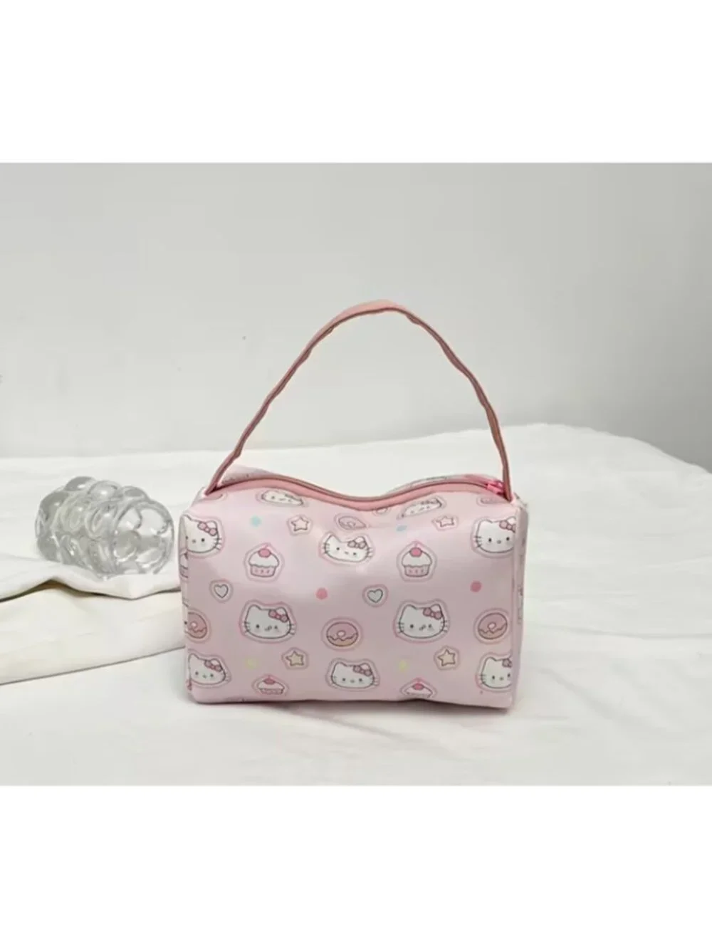 Hello Kitty Pink Makeup Bag Cosmetic Case Travel Toiletry Organizer Kawaii